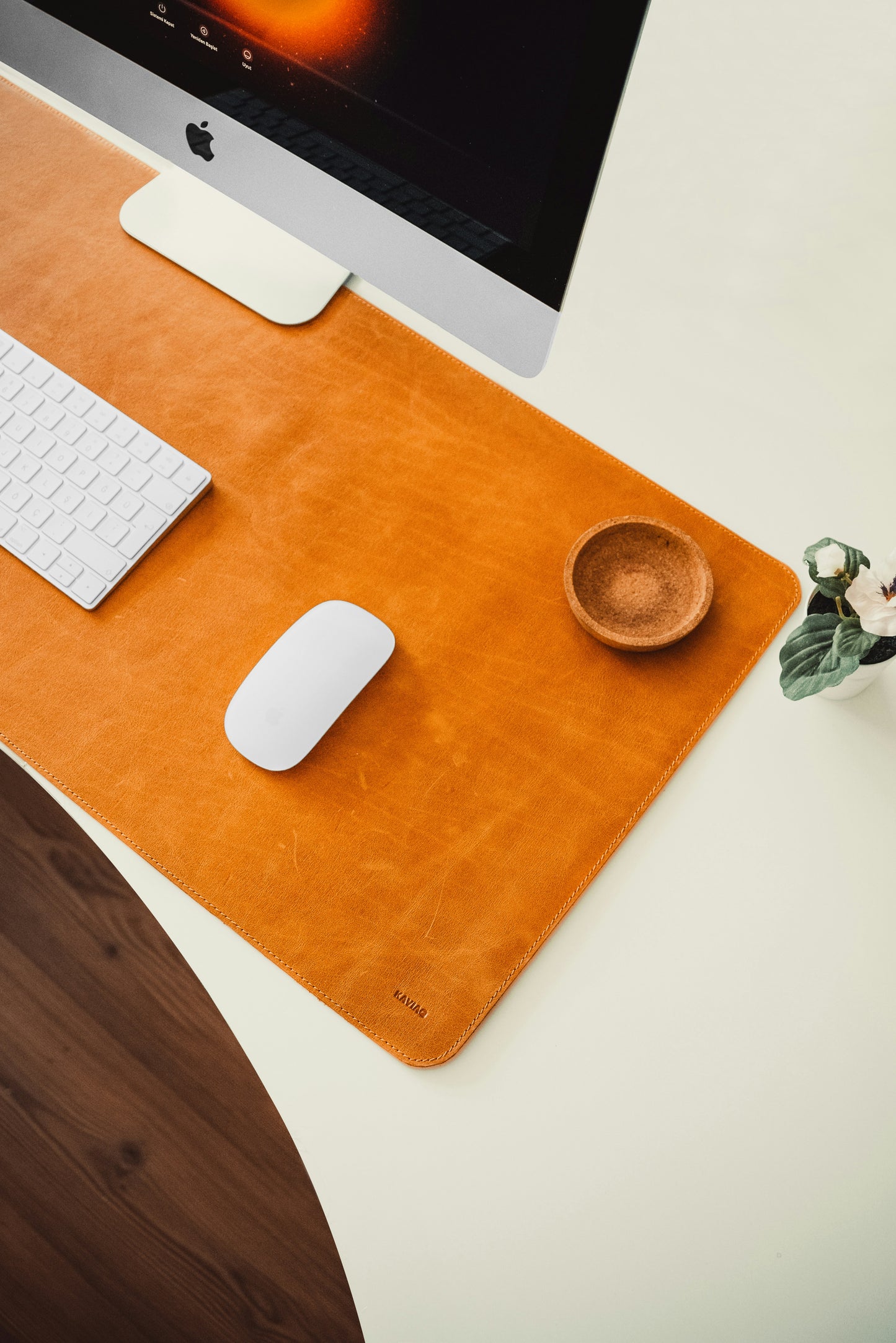 Premium PU Leather Desk Pad Protector